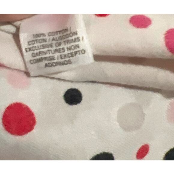 Victoria's Secret Long Sleeve White Pink Black Dots Cotton Pajama Shorts Set S - Picture 14 of 14